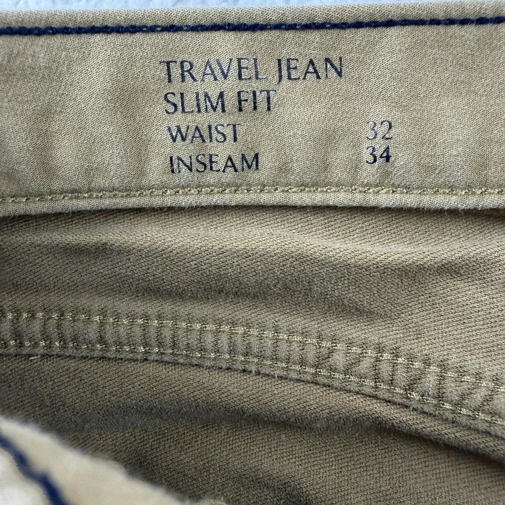 Banana Republic Travel Jean Mens 32x34 (32x30)‎ Brown Slim Tapered Stretch Pants
